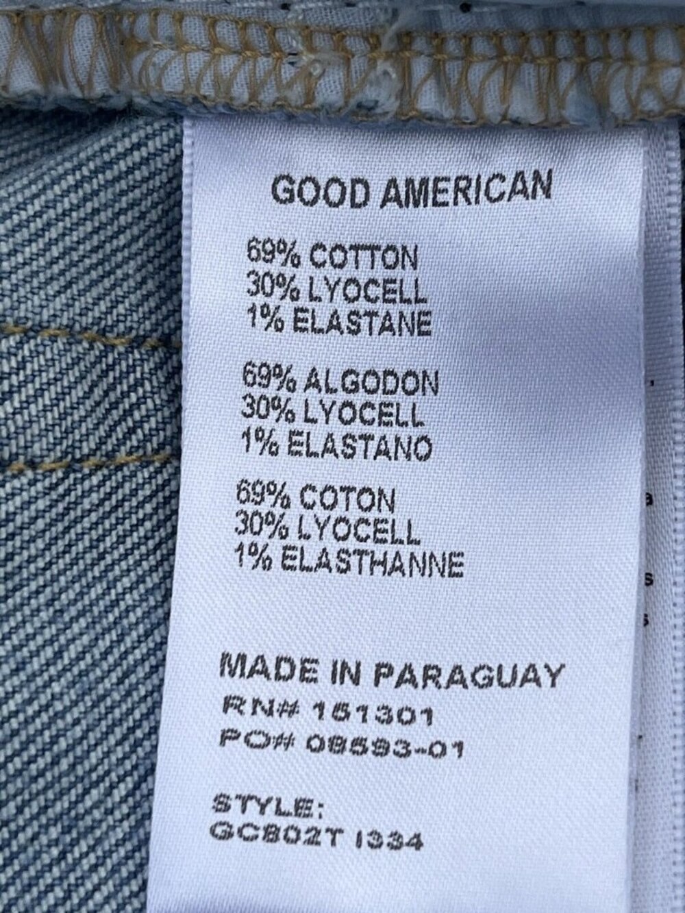 Good American Good Classic Jeans 25 28 29 Indigo 334 High Rise Straight - Picture 6 of 14